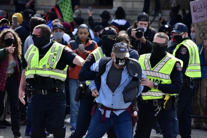 A man being arrested