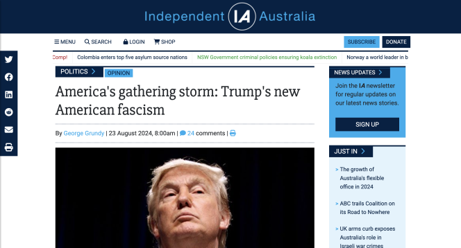 screenshot of Independent Australia