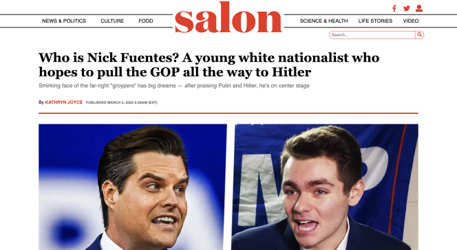 screenshot of Salon