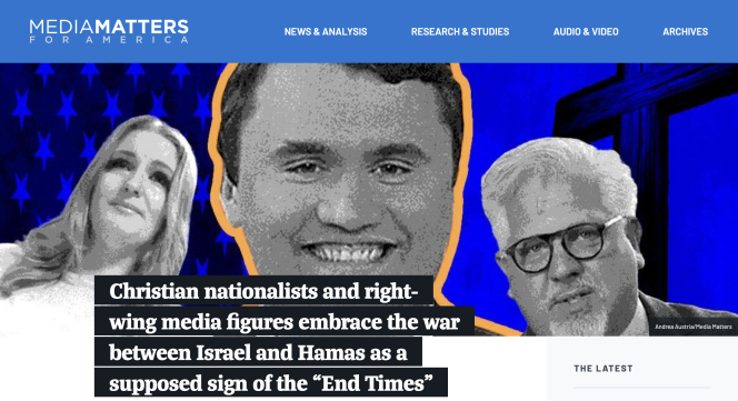 screenshot of Media Matters