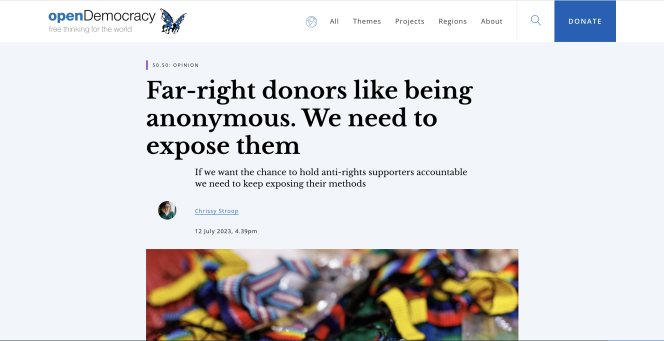 screenshot of OpenDemocracy