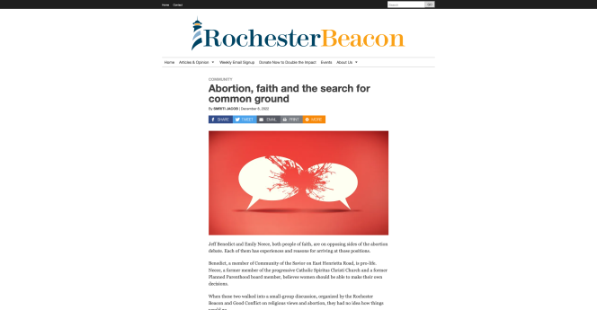 screenshot of Rochester Beacon