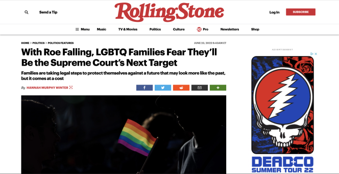 screenshot of Rolling Stone