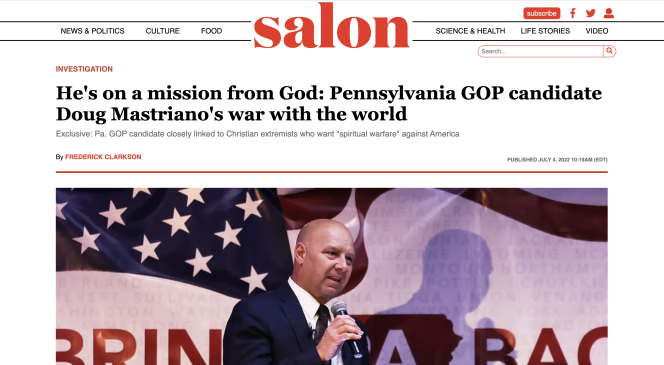 screenshot of Salon