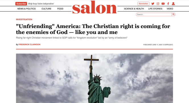 screenshot of Salon