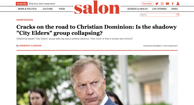 screenshot of Salon