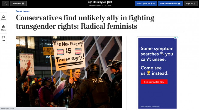 Screenshot Washington Post