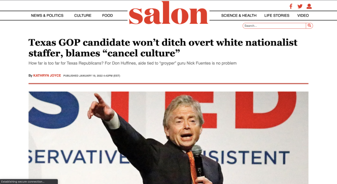 A screenshot of Salon