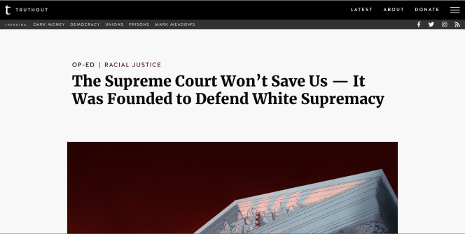 Screenshot of Truthout