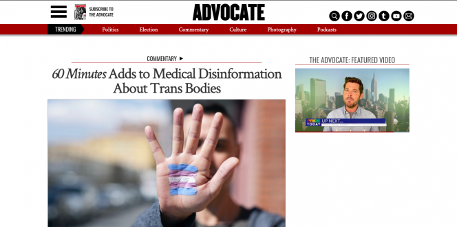 A screenshot of the Advocate 