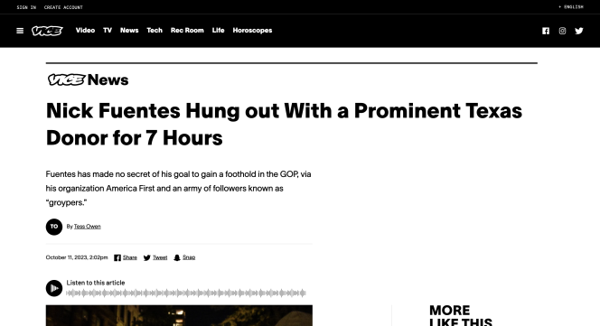 Screenshot of Vice