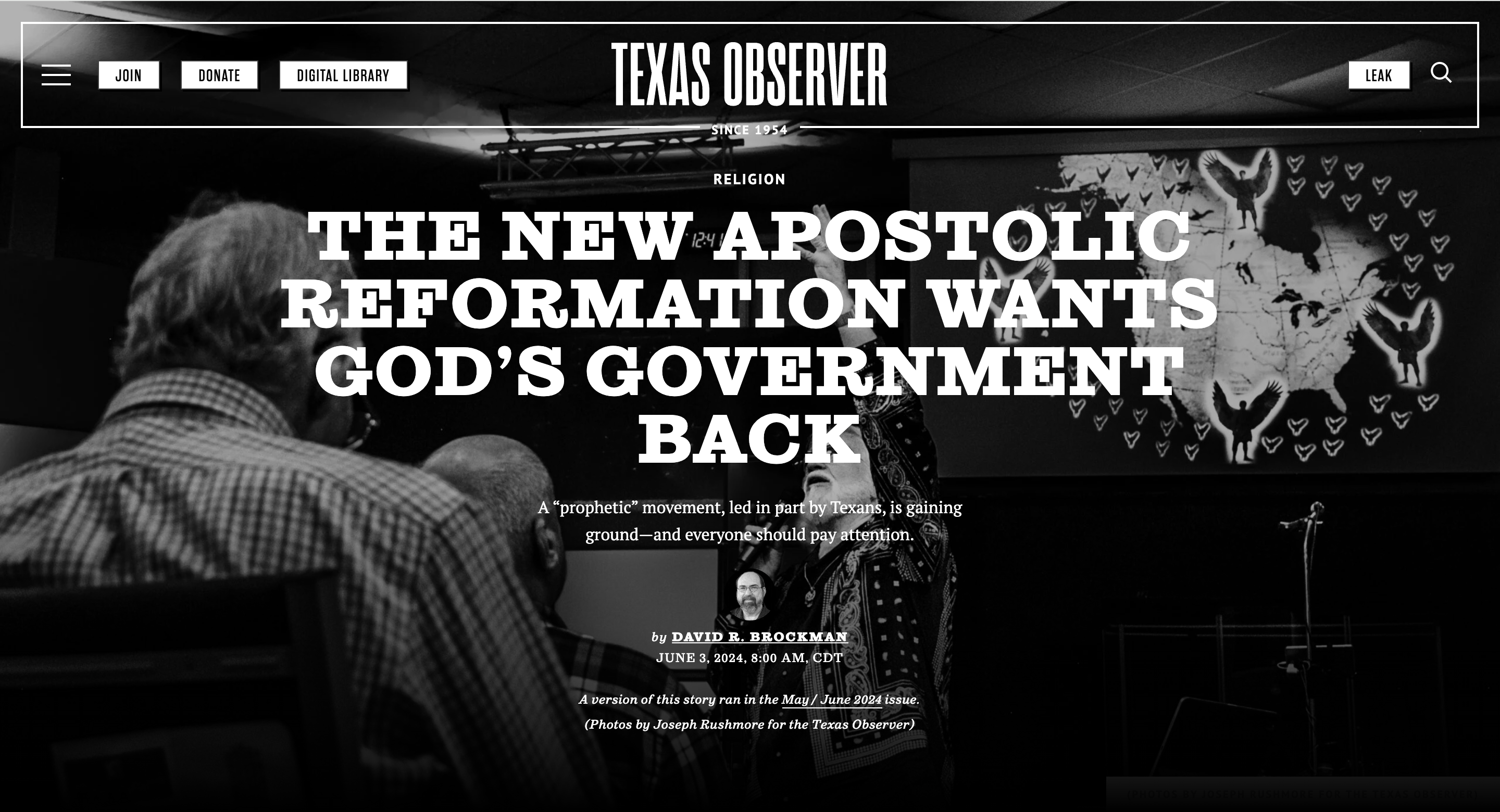 screenshot of Texas Observer