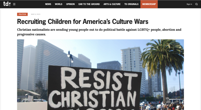 screenshot of truthdig