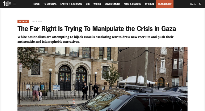 screenshot of truthdig