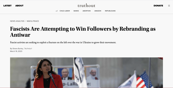 Screenshot of Truthout