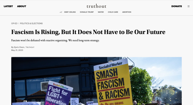 screenshot of Truthout