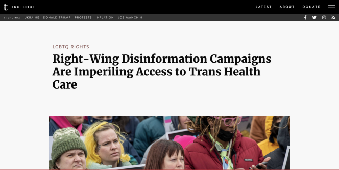 Screenshot of Truthout