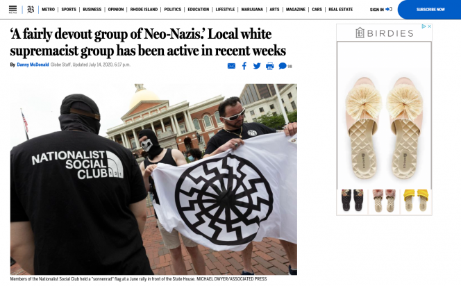 Screenshot Boston Globe