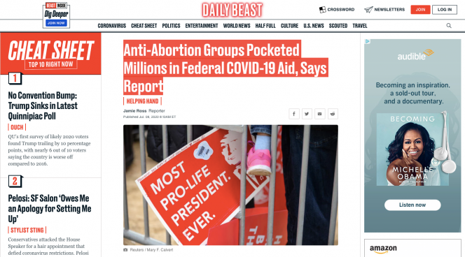 Screenshot Daily Beast