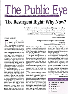 The Public Eye, Fall/Winter 1995 cover